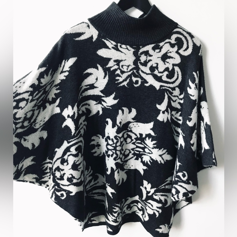 Merino Wool Cashmere Sweater Poncho